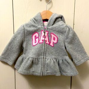 GAP Grey & Pink Polar Fleece Hoodie